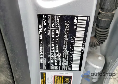 2018 Mercedes-Benz Glc 300 4Matic z USA, uszkodzony, nr VIN WDC0G4KB4JV035138